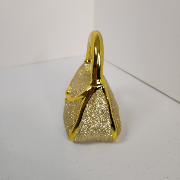 Gold Glitter Purse Piggy Bank Home Decor Beauty Room Luxe Cute - Picture 3 of 6